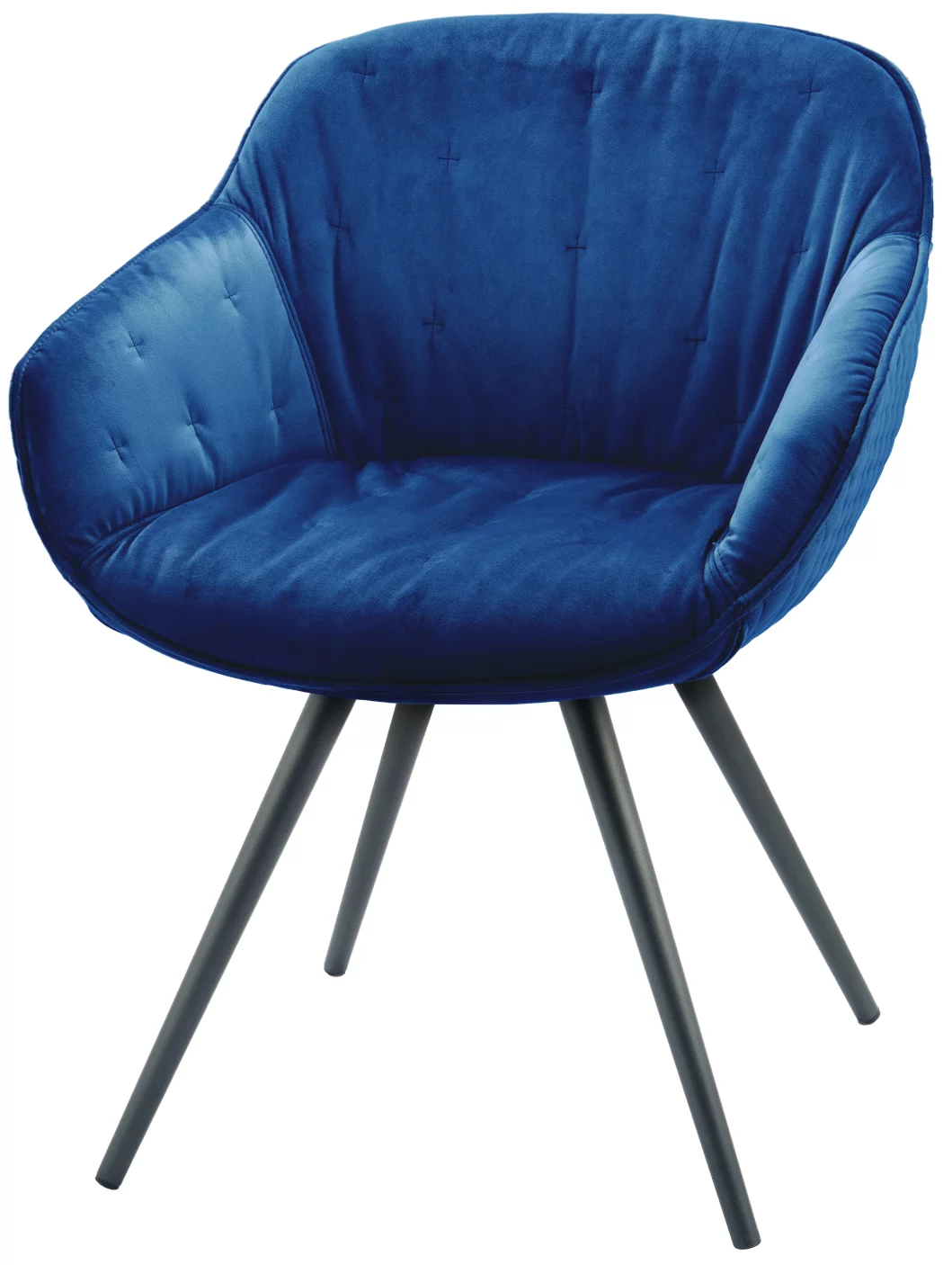 Cтілець обідній з підлокітниками , Veluto blue velvet
