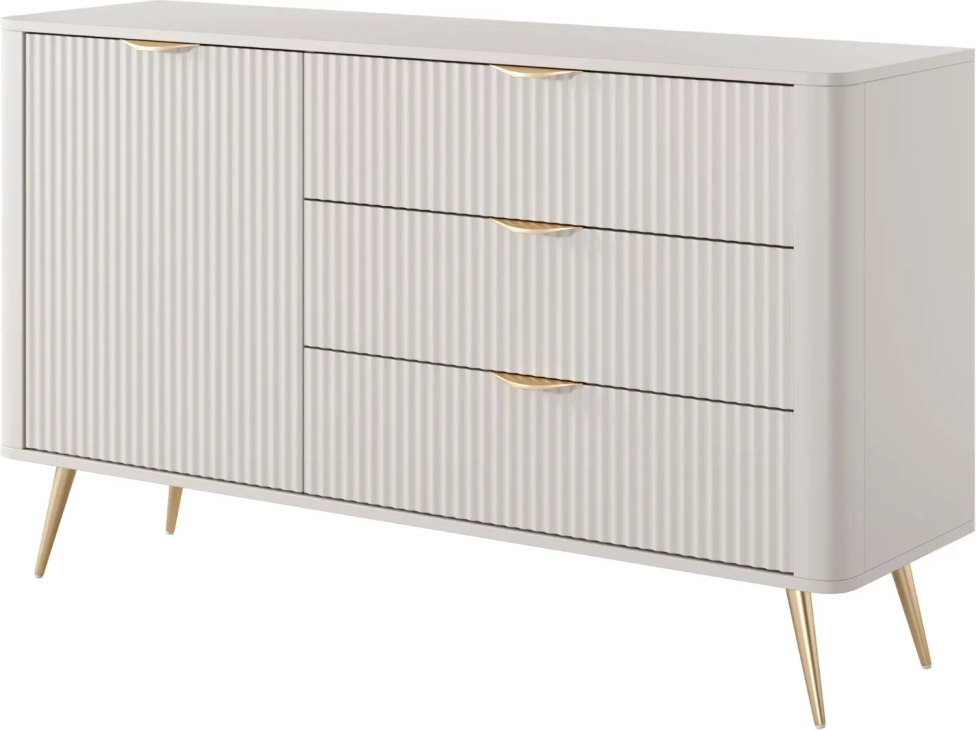 Буфет однодверний, Beige ribbed