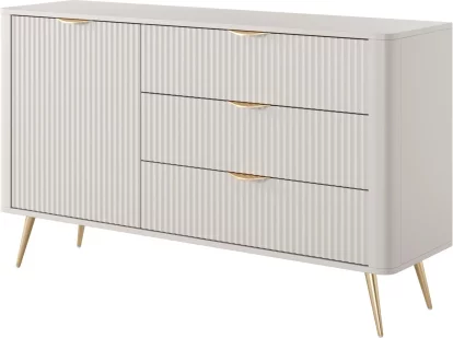 Буфет однодверний, Beige ribbed