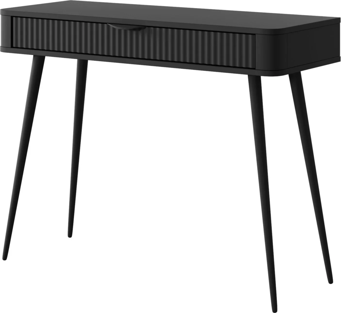 Консольний стіл 1 шухлядка, Black matt black legs
