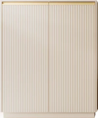 Буфет високий дводверний, Beige ribbed