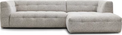 Диван кутовий 4-місний з правим шезлонгом, Greige chenille