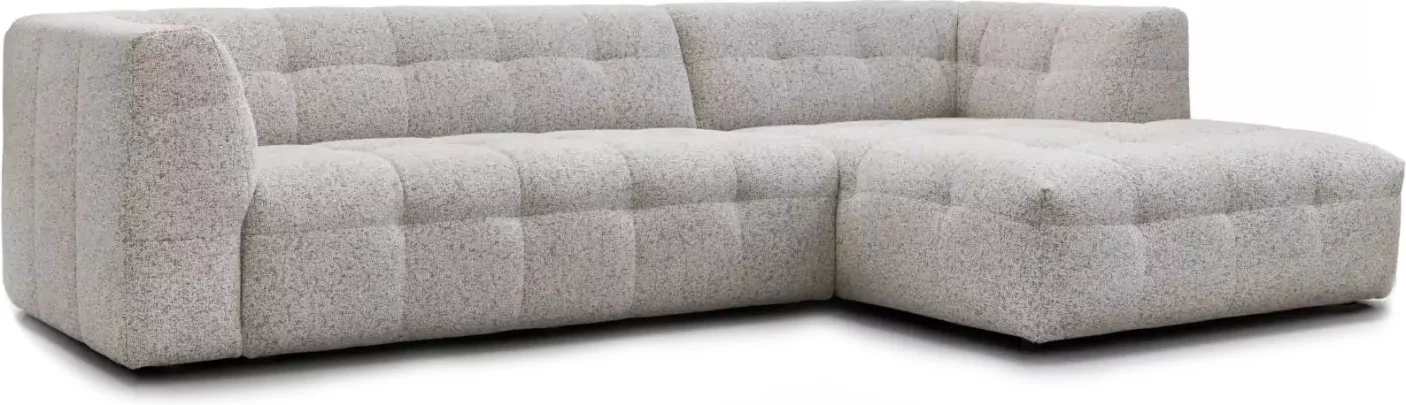 Диван кутовий 4-місний з правим шезлонгом, Greige chenille