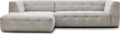 Диван кутовий 4-місний з лівим шезлонгом, Greige chenille