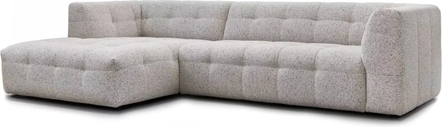 Диван кутовий 4-місний з лівим шезлонгом, Greige chenille