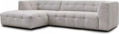 Диван кутовий 4-місний з лівим шезлонгом, Greige chenille