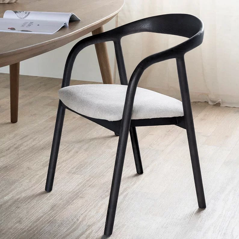 Cтілець обідній з підлокітниками , Savanna beige black wood