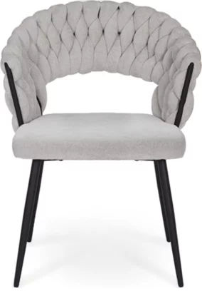 Cтілець обідній з підлокітниками , Marble linen white base