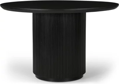 Стіл обідній 4-місний 120 см, Black wooden top and black base