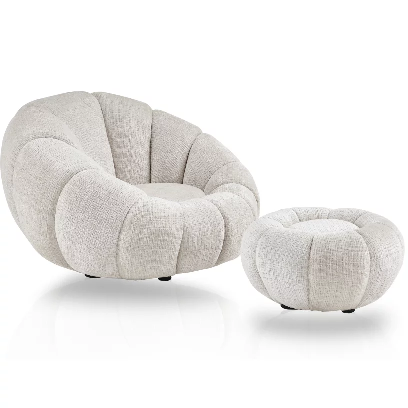 Пуф , Beige chenille