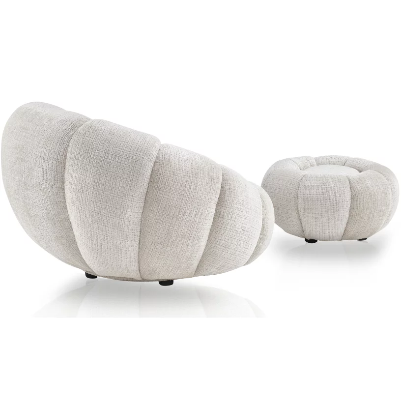 Крісло поворотне 360°, Beige chenille
