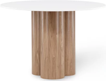 Стіл обідній 4-місний 120 см, Arctic ice top natural wood base