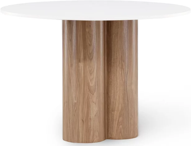 Стіл обідній 4-місний 120 см, Arctic ice top natural wood base
