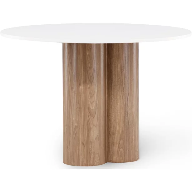 Стіл обідній 4-місний 120 см, Arctic ice top natural wood base