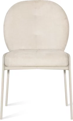 Стілець обідній , Cream silk and light grey legs