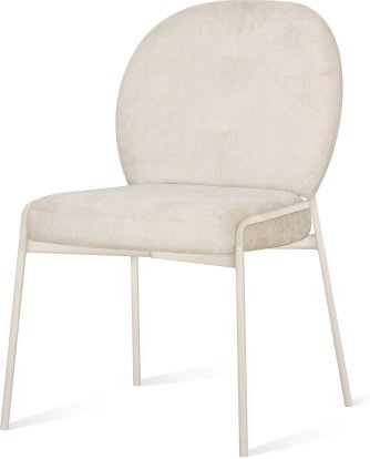 Стілець обідній , Cream silk and light grey legs