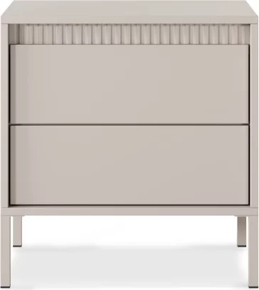 Тумбочка приліжкова 2 ящика , Light beige