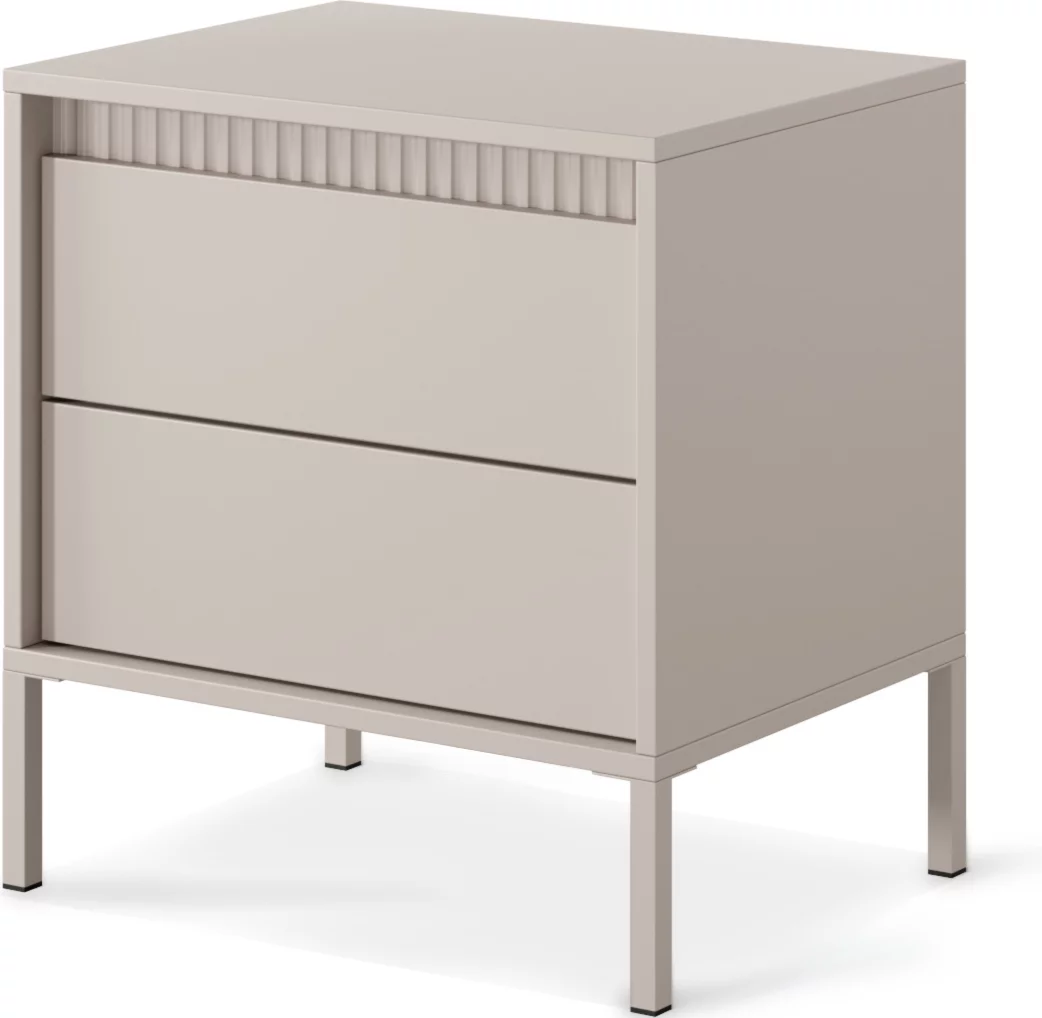 Тумбочка приліжкова 2 ящика , Light beige