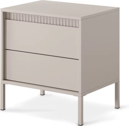 Тумбочка приліжкова 2 ящика , Light beige