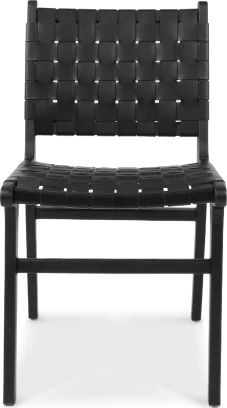 Стілець обідній , Black leather black wood