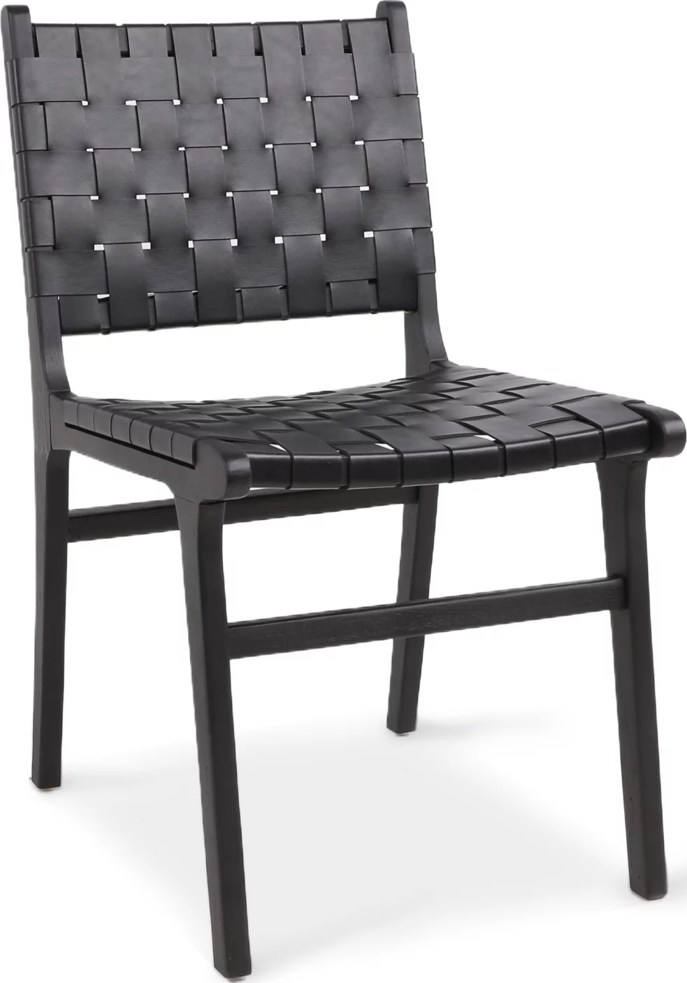 Стілець обідній , Black leather black wood