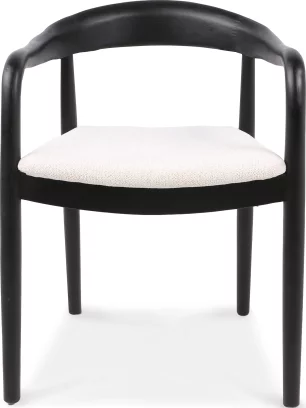 Cтілець обідній з підлокітниками , Savanna beige black wood