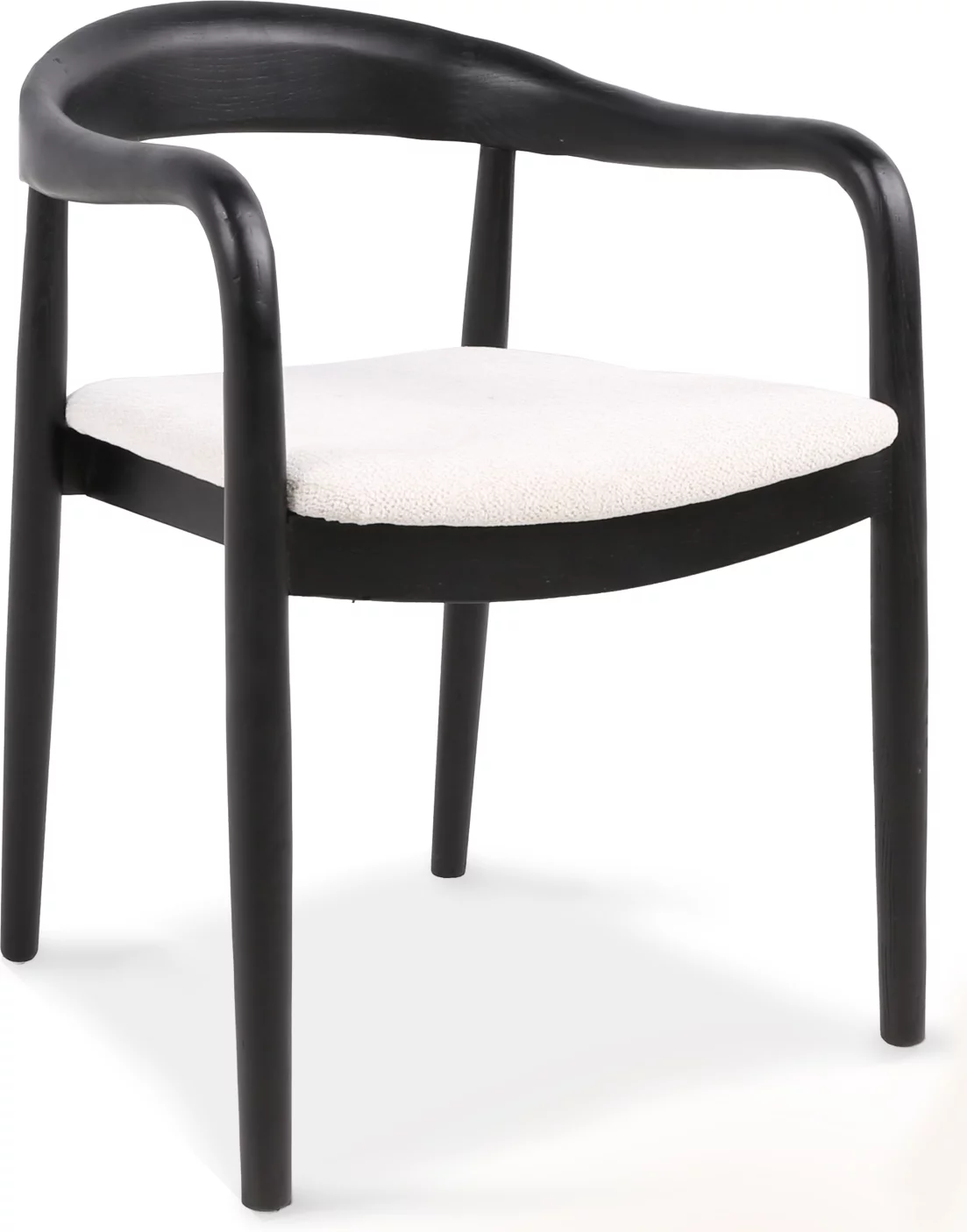 Cтілець обідній з підлокітниками , Savanna beige black wood