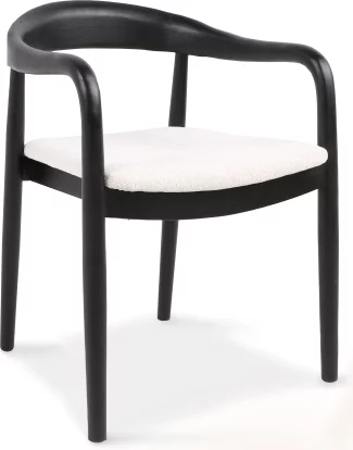 Cтілець обідній з підлокітниками , Savanna beige black wood