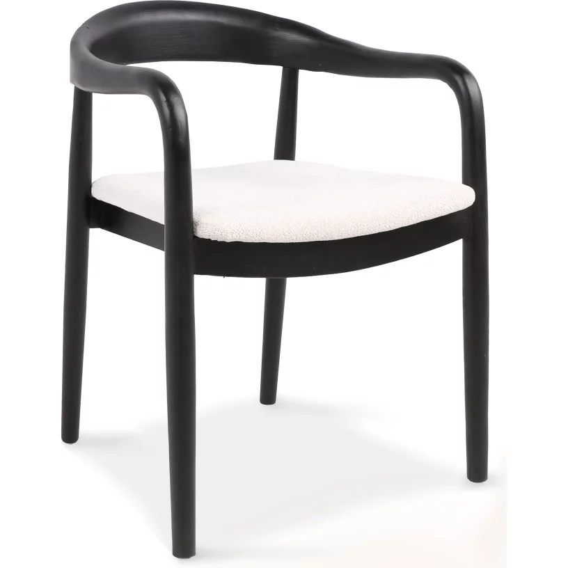 Cтілець обідній з підлокітниками , Savanna beige black wood