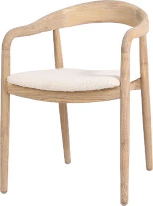 Cтілець обідній з підлокітниками , Savanna beige natural wood