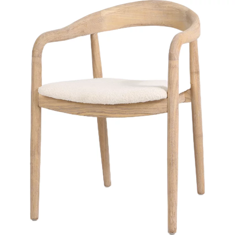 Cтілець обідній з підлокітниками , Savanna beige natural wood