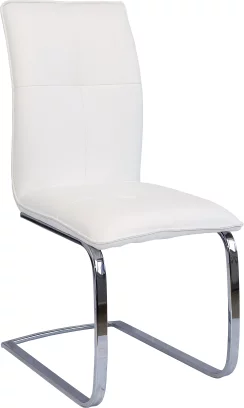 Стілець обідній , Bianco pu chromium legs