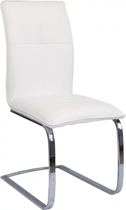 Стілець обідній , Bianco pu chromium legs