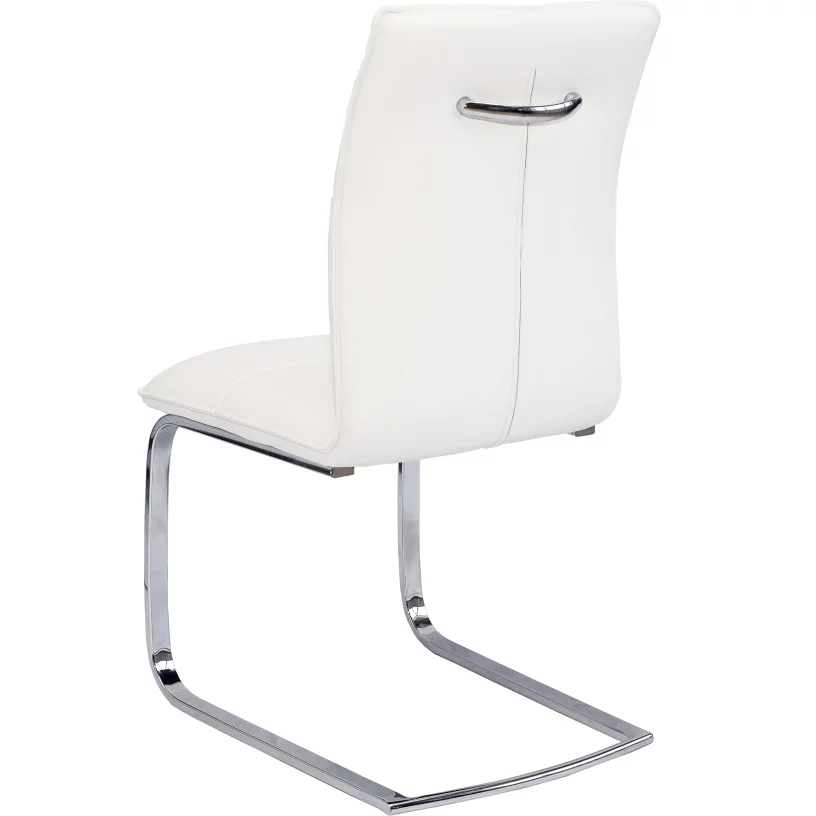 Стілець обідній , Bianco pu chromium legs