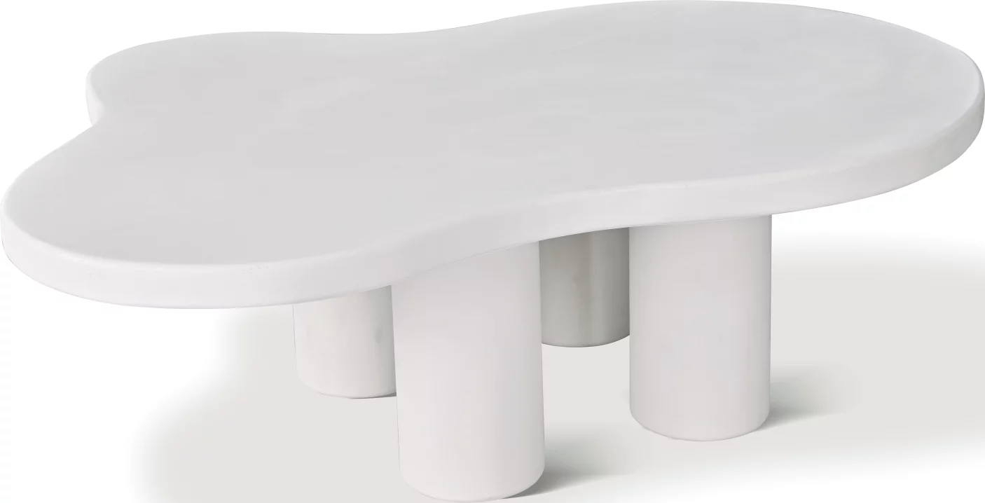 Стіл кавовий , White top white base