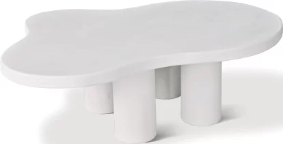 Стіл кавовий , White top white base