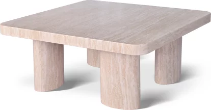 Стіл кавовий 80 см, Travertine top and base