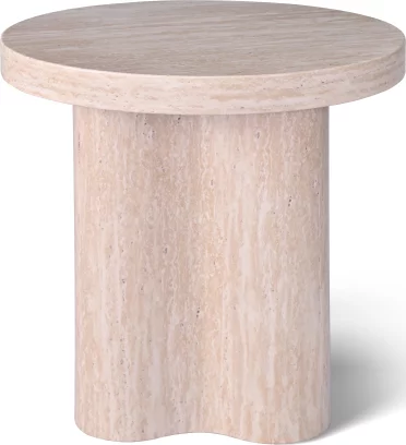 Стіл кавовий 50 см, Travertine top and base