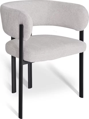 Cтілець обідній з підлокітниками , Marble linen black base