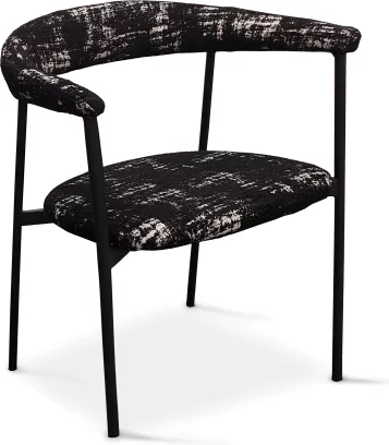 Cтілець обідній з підлокітниками , Resin luxury volcanic black base