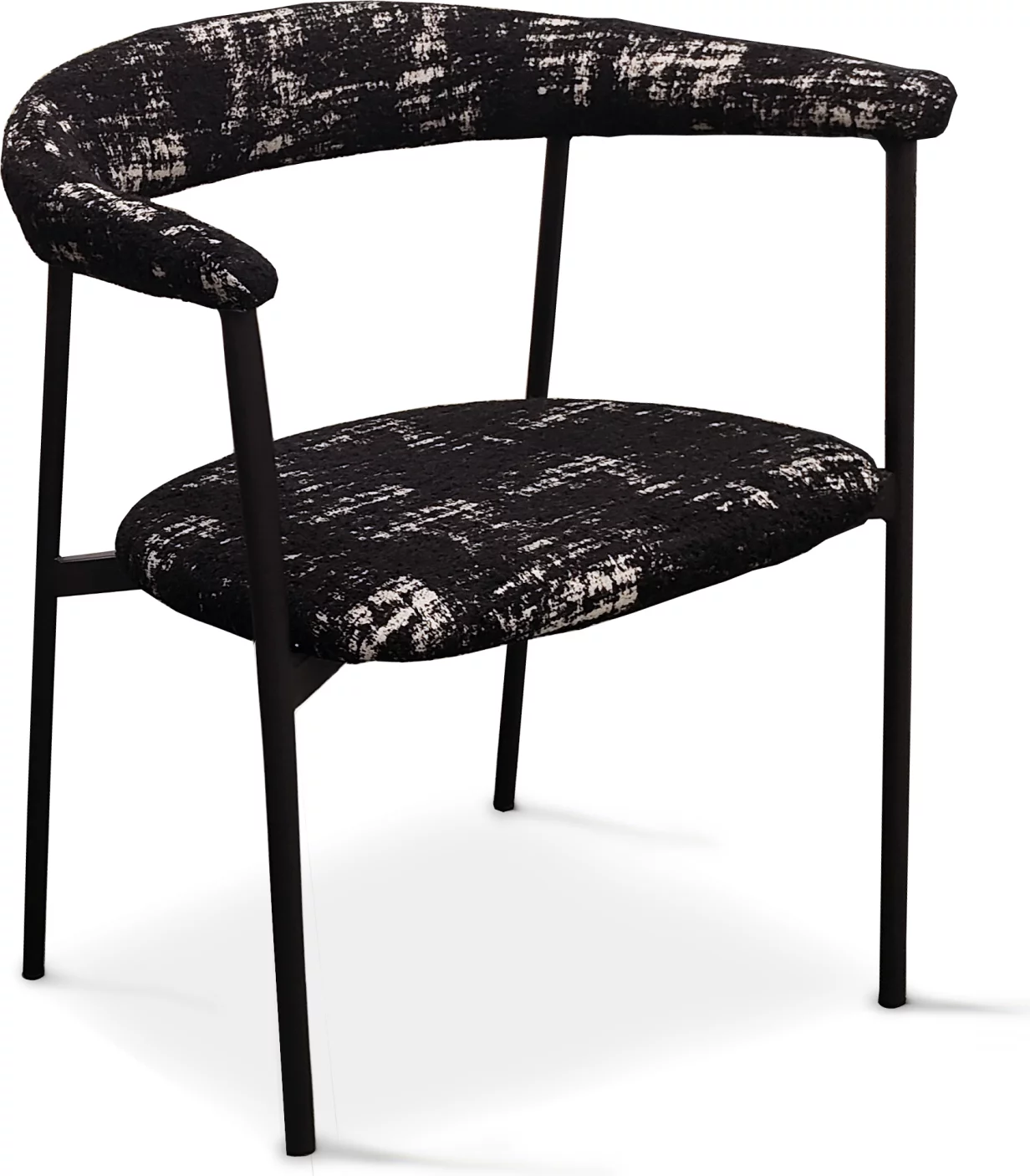 Cтілець обідній з підлокітниками , Resin luxury volcanic black base