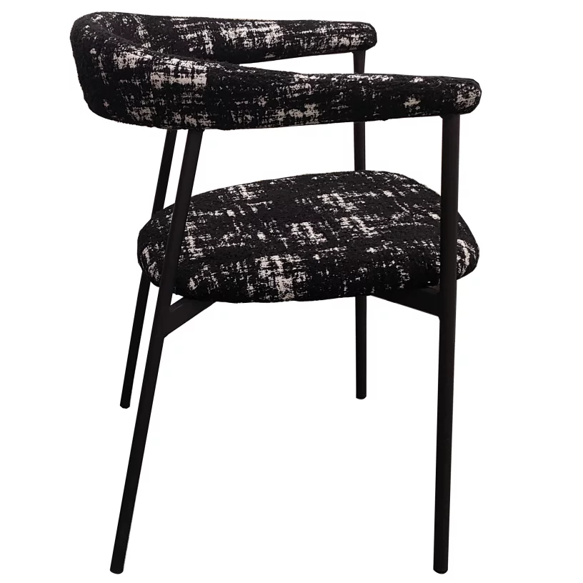 Cтілець обідній з підлокітниками , Resin luxury volcanic black base