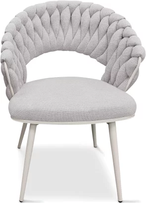 Cтілець обідній з підлокітниками , Marble linen white base
