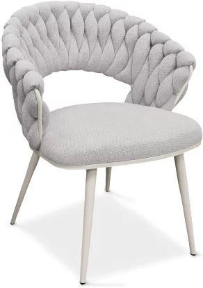 Cтілець обідній з підлокітниками , Marble linen white base
