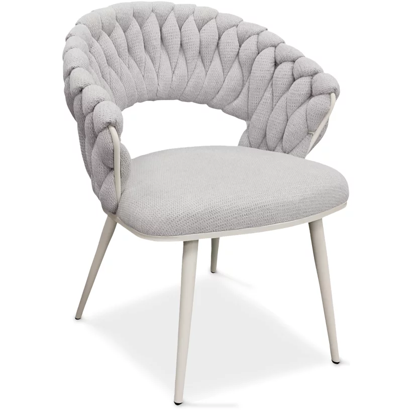 Cтілець обідній з підлокітниками , Marble linen white base