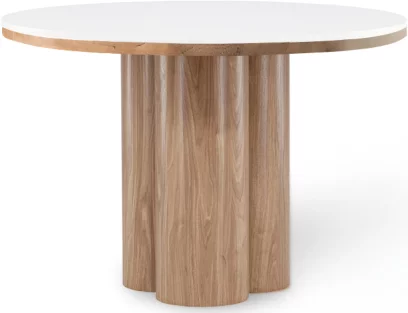 Стіл обідній 4-місний 120 см, Arctic ice ceramic wooden base