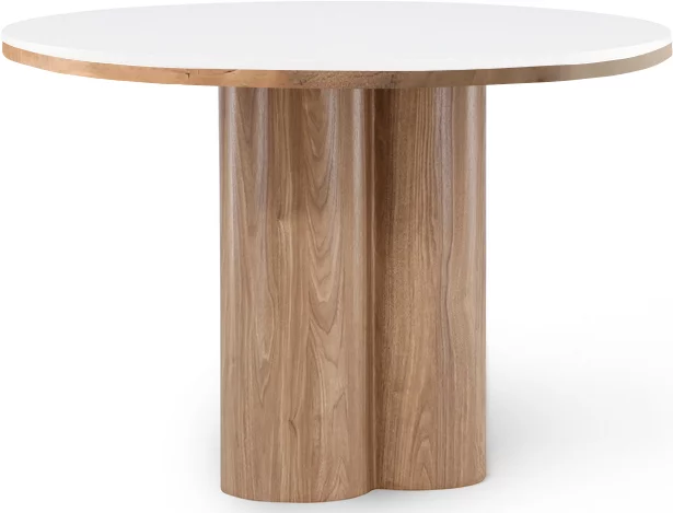 Стіл обідній 4-місний 120 см, Arctic ice ceramic wooden base