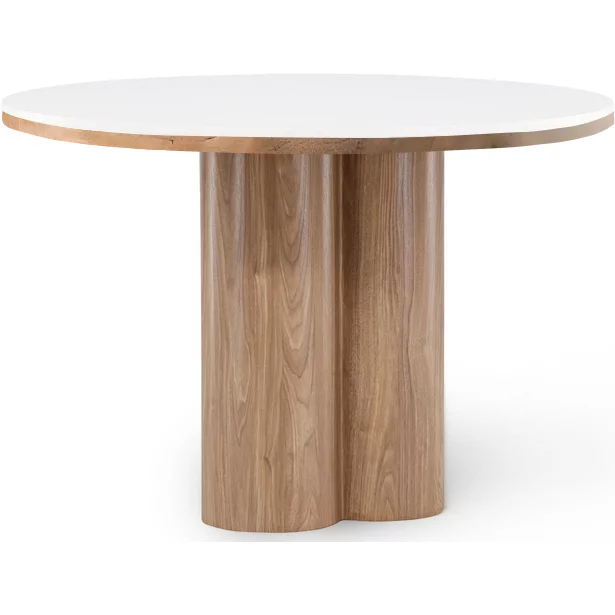 Стіл обідній 4-місний 120 см, Arctic ice ceramic wooden base