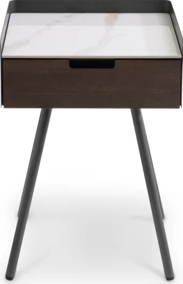 Тумбочка приліжкова 1 ящик , Lilac ice top walnut canaletto