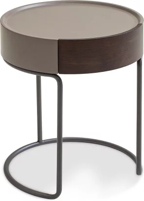 Тумбочка приліжкова 1 ящик , Smoky oak matt stone base